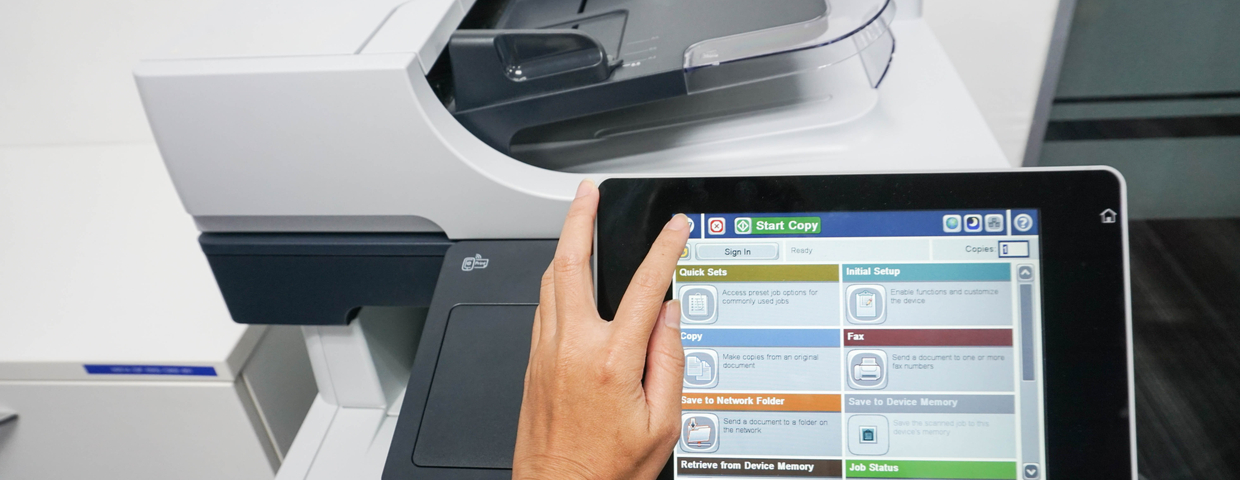 printer with touch screen