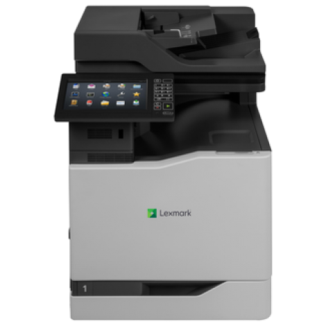 Lexmark CX825deThe Lexmark CX825de color letter/A4 MFP combines print speed of up to 55 pages per minute, ease of use, professional color and configurable software solutions with available finishing options. 